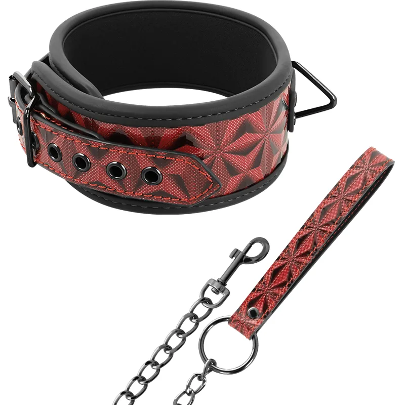 Begme - Red Edition Premium Vegan Leather Collar with Neoprene Lining