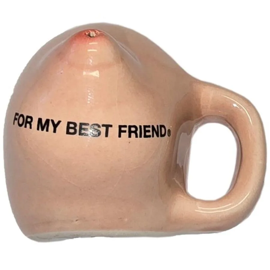 Diablo Picante – Breast Magnet on a Ceramic Mug “for My Best Friend”