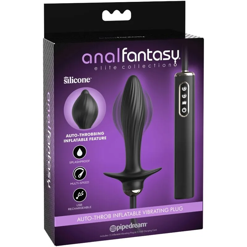 Anal Fantasy Elite Collection -Plug Inflável e Vibrador Auto-Throb