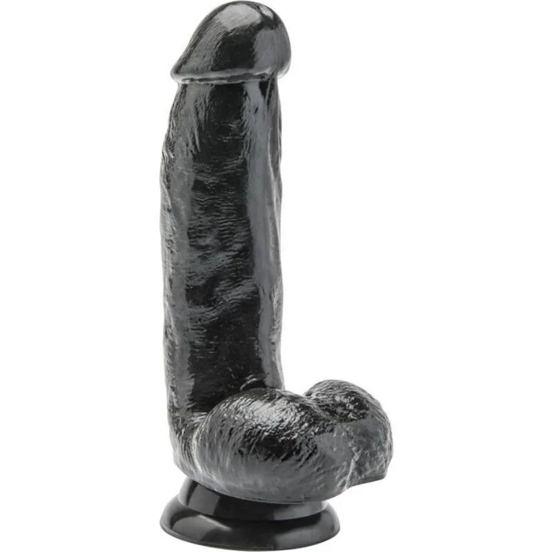 Get Real - Dildo 12 cm with Balls Black