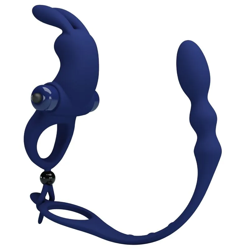 Pretty Love - Ayad Anel Vibrador Coelho com Plug Azul
