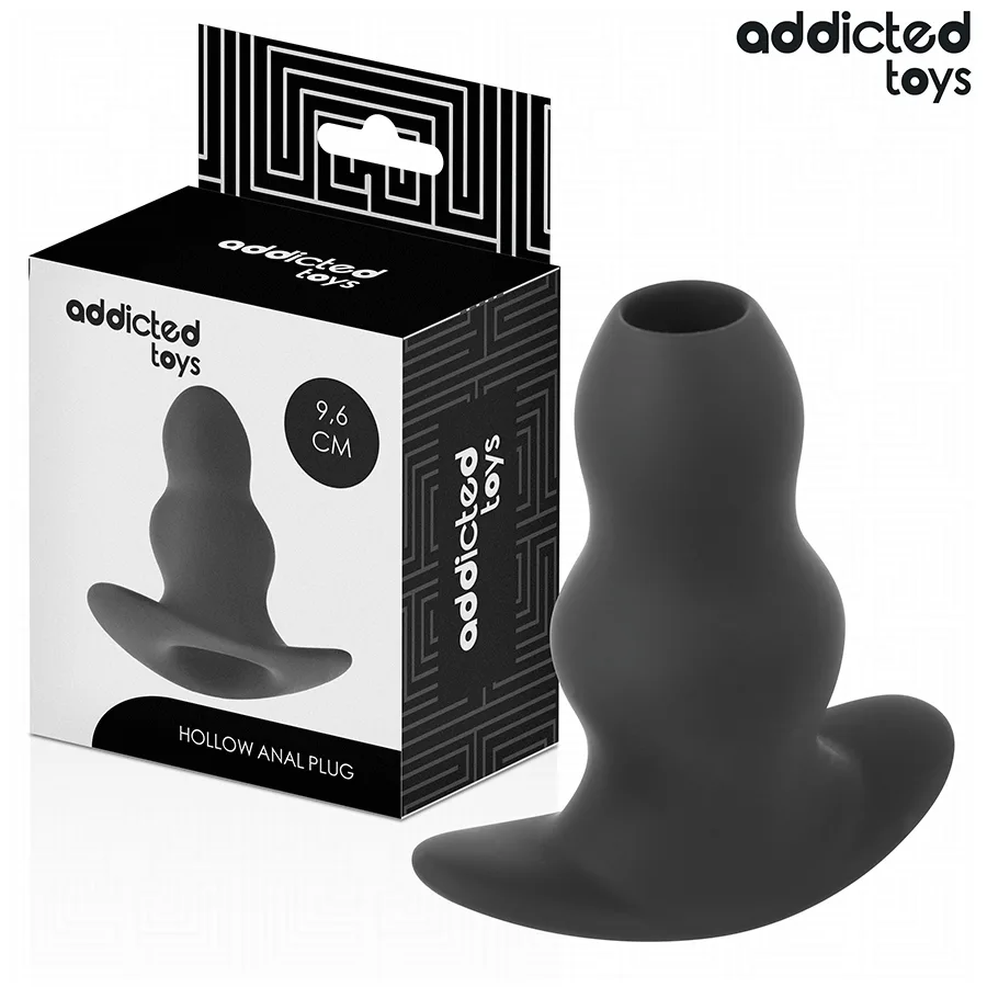 Addicted Toys - Hollow Anal Plug Silicone Size M 9.6 cm
