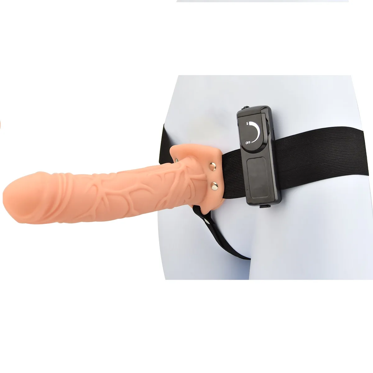 Loving Joy 8 Inch Vibrating Hollow Strap On
