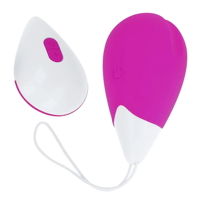 Ohmama - Textured Vibrating Egg 10 Modes Purple and White