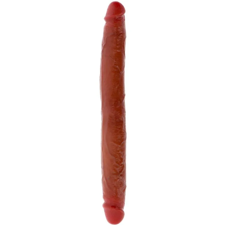 Get Real - Double-Ended Silicone Dildo Caramel 35 cm