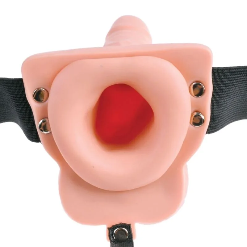 Fetish Fantasy Series - Arnês Ajustvel com Controle Remoto Pénis Realista com Testículos Recarregveis e Vibrador 15 cm
