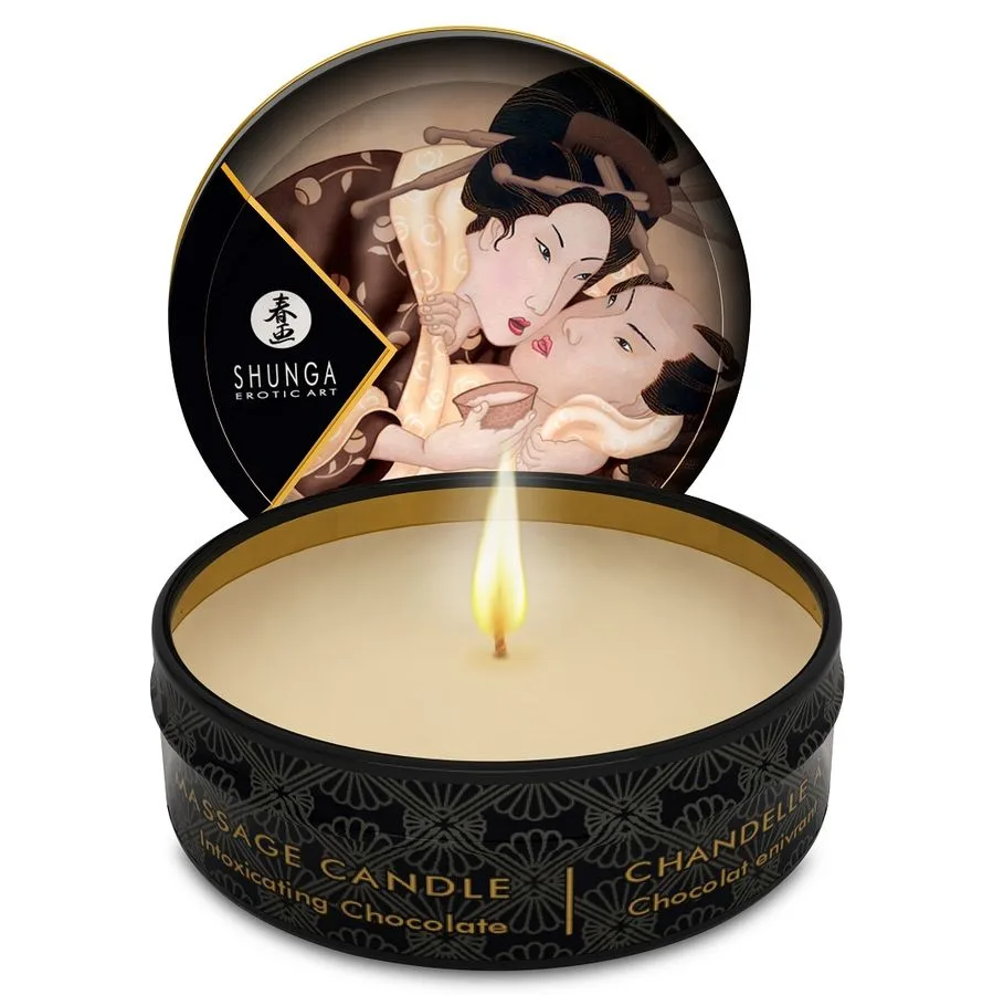 Shunga - Mini Caress By Candelight Chocolate Massage Candle 30 ml