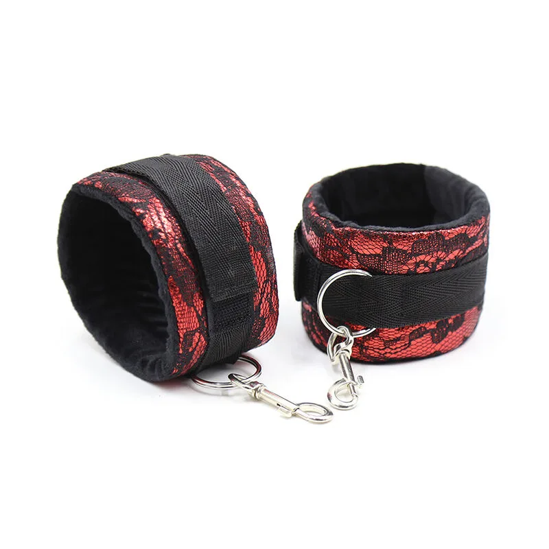 Ohmama Fetish - Velvet Handcuffs with Nylon Tape