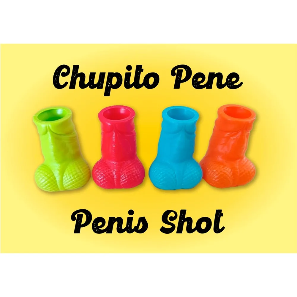 Penis Shot Cups (Pack of 12 Various Colours)