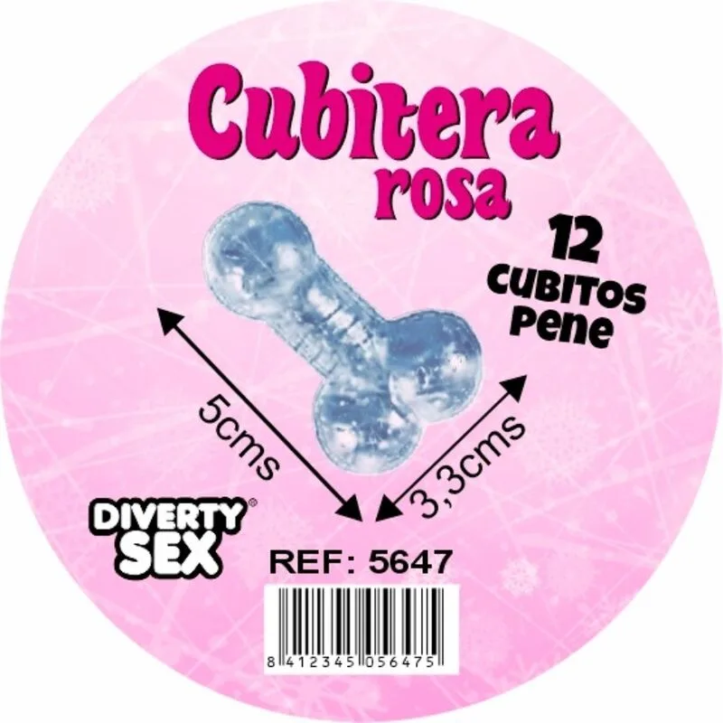 Diablo Picante - 12 Penises Hard Silicone Hanging Ice Bucket Pink