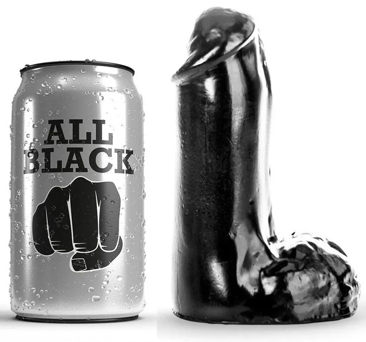 All Black - Dildo Realistic 13 cm