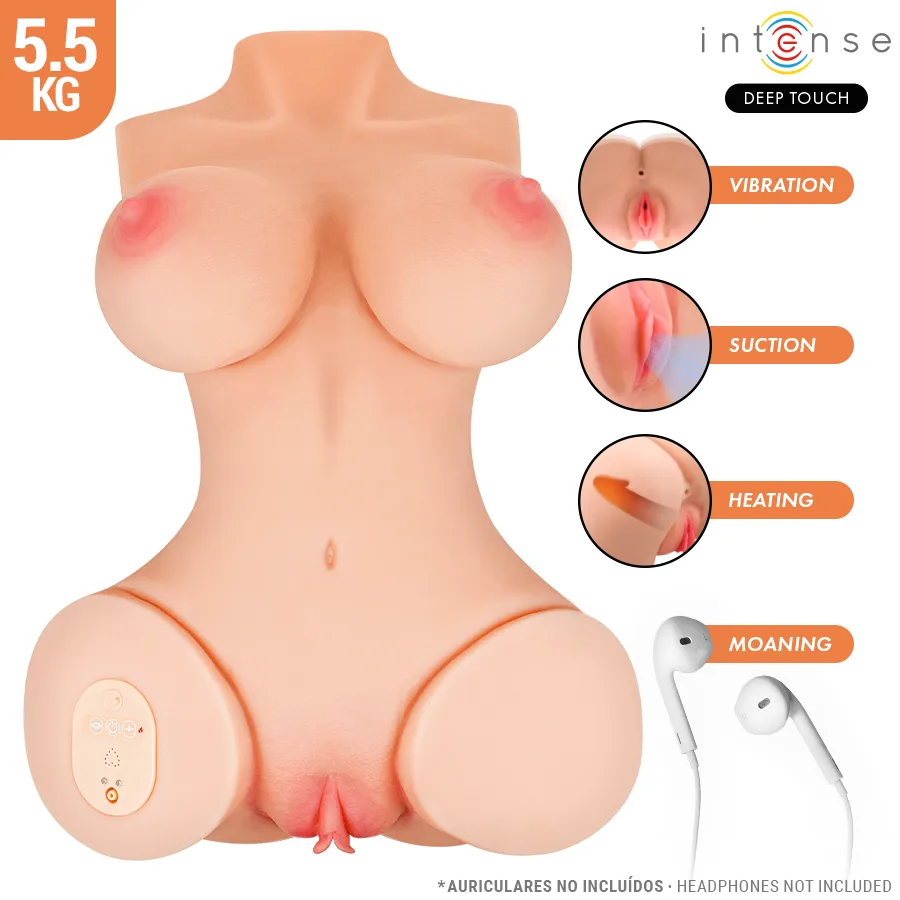 Intense Deep Touch - Vero Torso Vagina with Suction, Heat, Vibration and Voice Effects L 5.5 kg