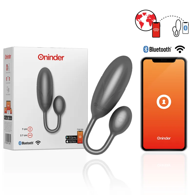 Oninder - Denver Vibrating Egg Black 7 X 2.7 cm Free App