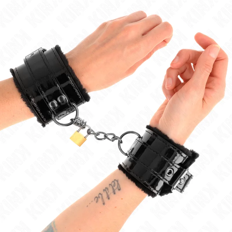 Kink - Light Wrist Restraints with a Copper Lock Adjusable 17-29 cm X 5.5 cm