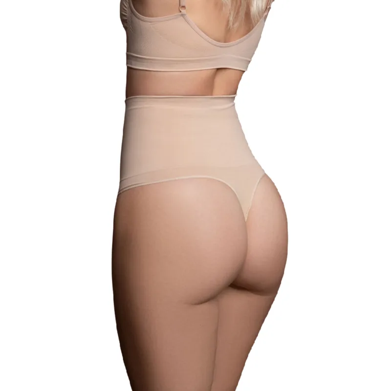 Bye-Bra - Thong Style Seamless Girdle Beige Size