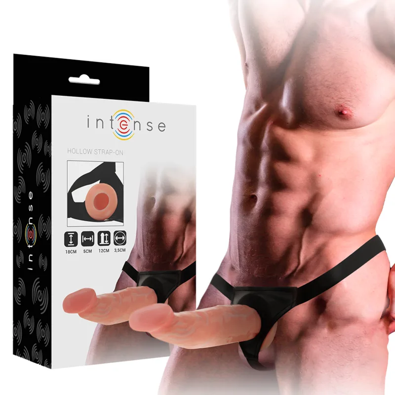 Intense - Hollow Harness with Dildo 18 X 3.5 cm