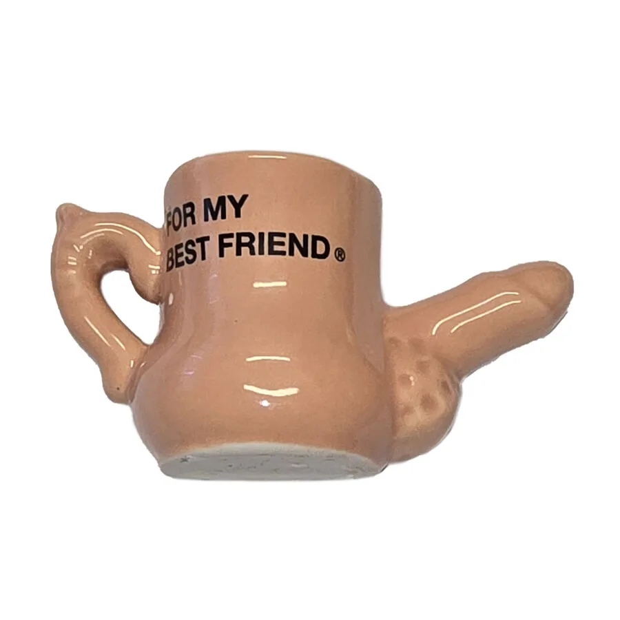 Diablo Picante – Ceramic Mug Magnet with Raised Penis “for My Best Friend”