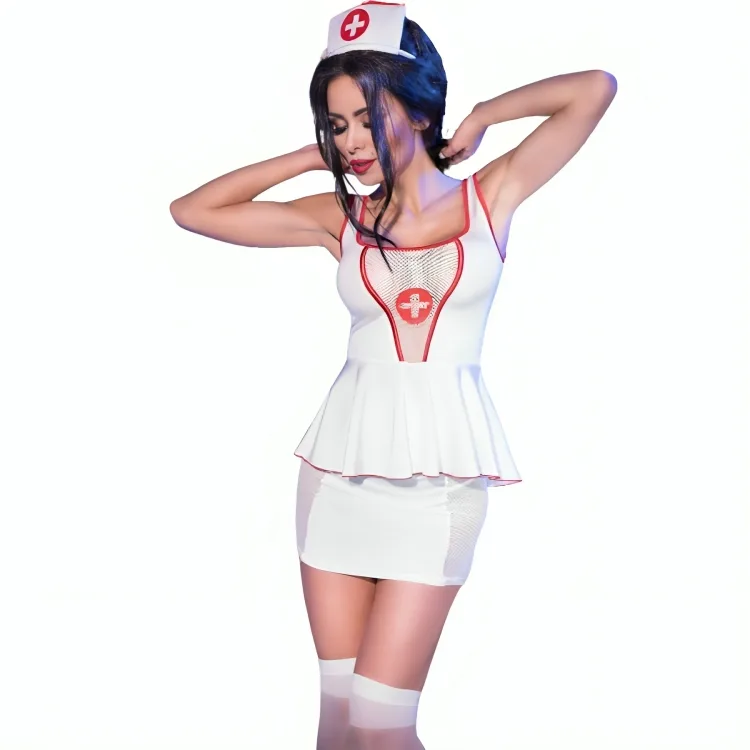Chilirose - Cr 4160 Costume Nurse Top & Skirt