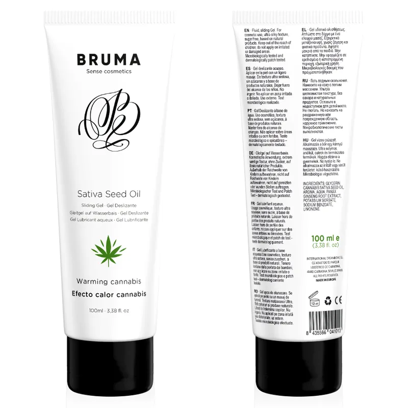 Bruma - Sativa Seed Oil Sliding Gel Warming Cannabis Flavor 100 ml