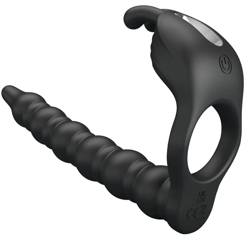 Pretty Love - Blackney Penis Ring with Black Vibrator Plug