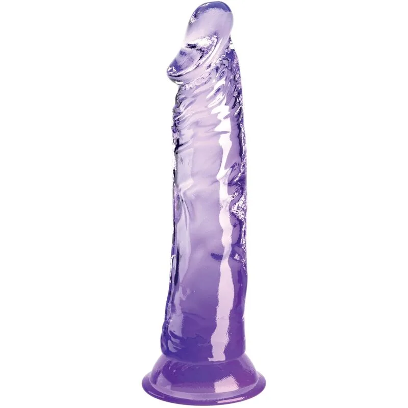King Cock - Clear Realistic Penis 19.7 cm Purple