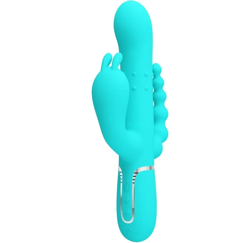 Pretty Love - Cammy 4 in 1 Multifunction Tripple Rabbit Vibrator Blue