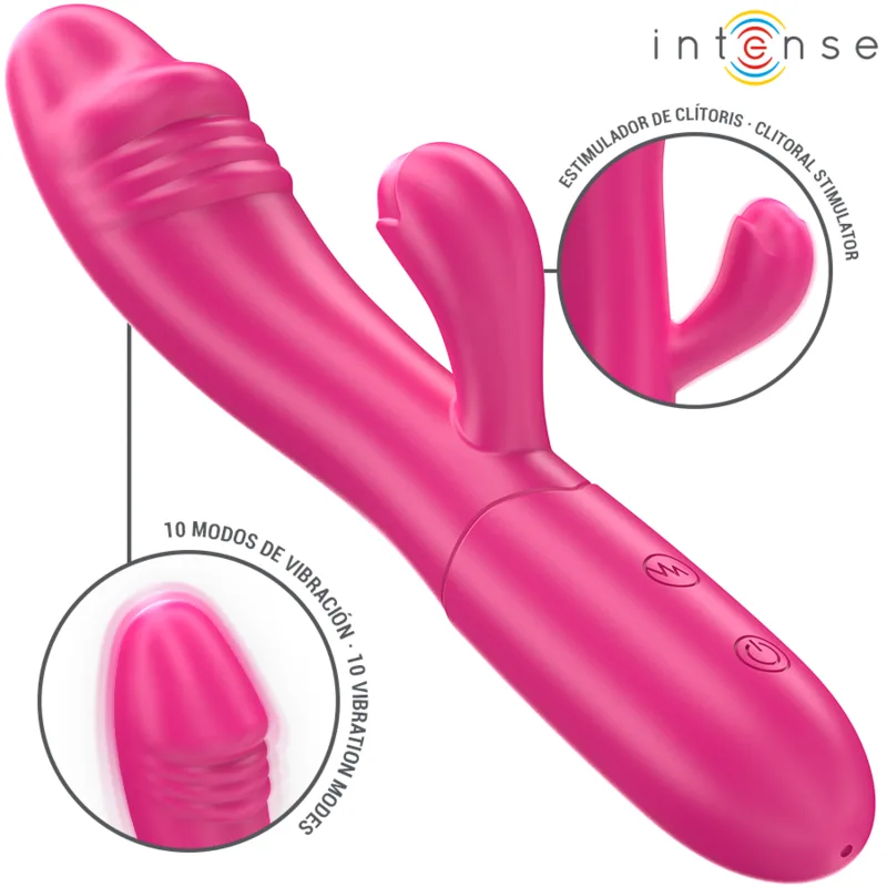 Intense - Ivy Vibrador Flexível 10 Vibrações com Língua Estimulante Rosa