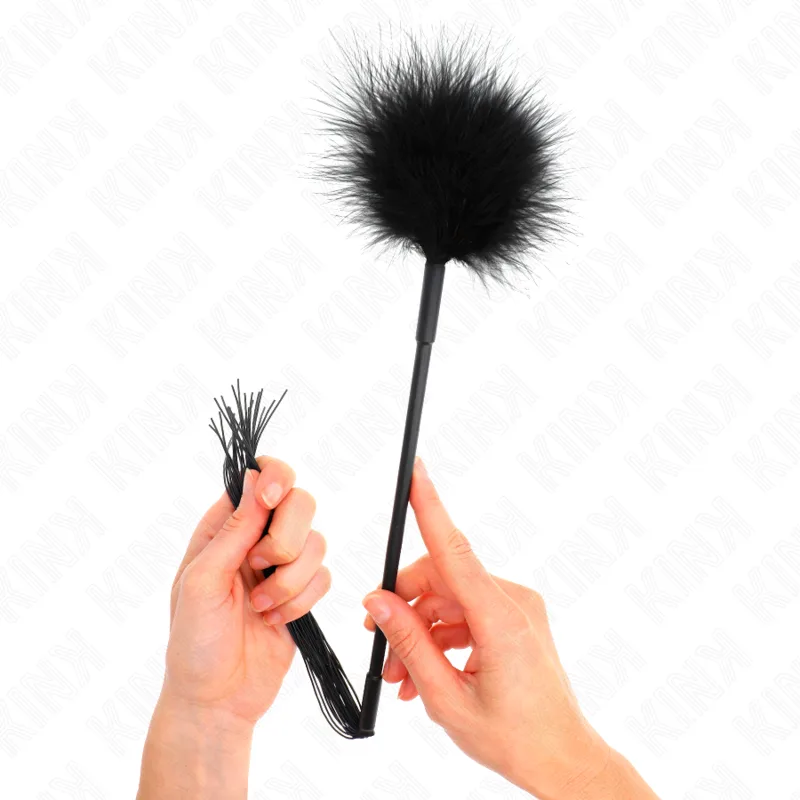 Kink - Silicone Whip with Feathers for Tickle 47 cm