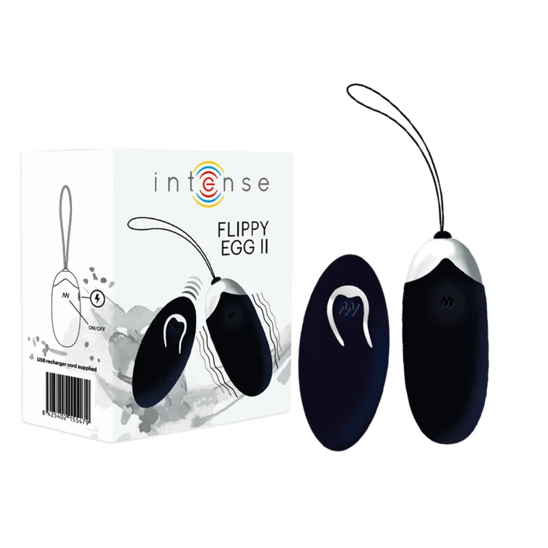 Intense - Flippy Ii Vibrating Egg with Remote Control Black