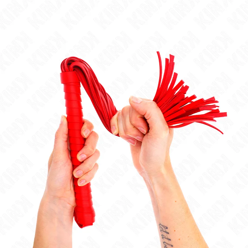 Kink - Whip with Red Textured Handle 48.5 cm