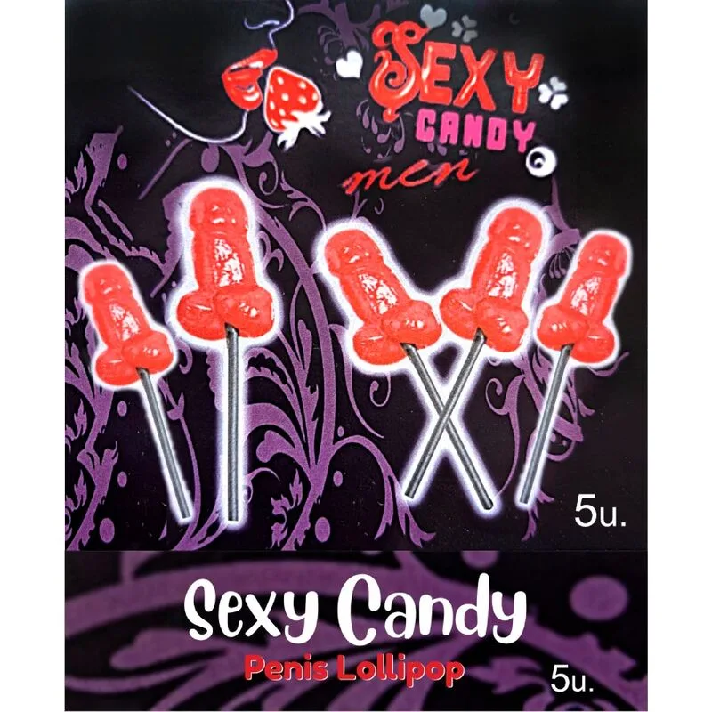 Diablo Picante - Box of 5 Cherry Penis Shaped Lollipops