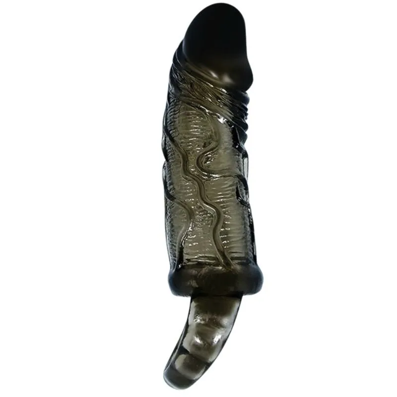 Baile - Penis Extender Cover with Strap for Testicles Black 13.5 cm