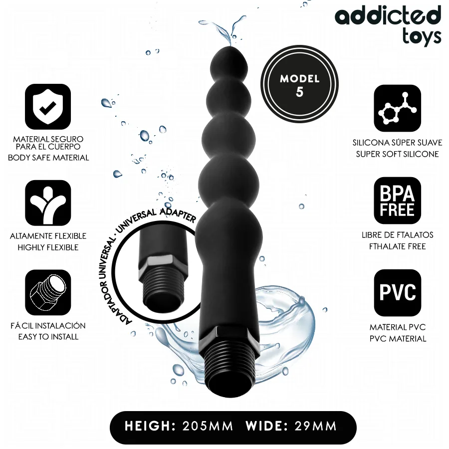 Addicted Toys - Anal Cleaner with Universal Adapter Model 5