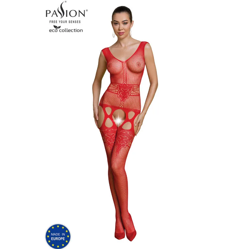 Passion - Coleo Eco Bodystocking Eco Bs014 Vermelho