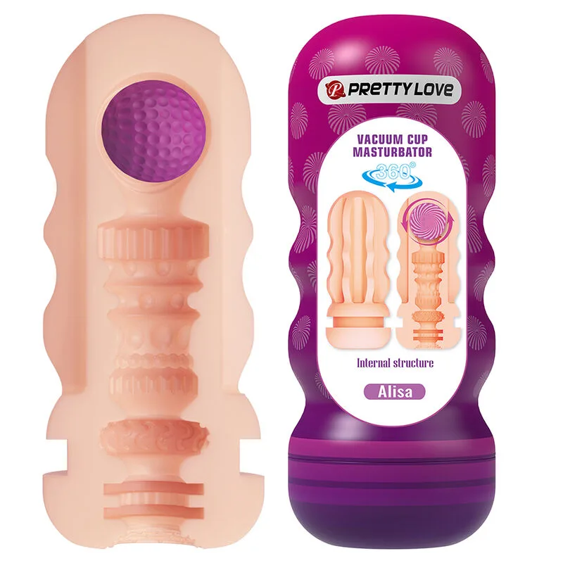 Pretty Love - Vaginal Smoothing Masturbator with Suction Cup and Internal Textures