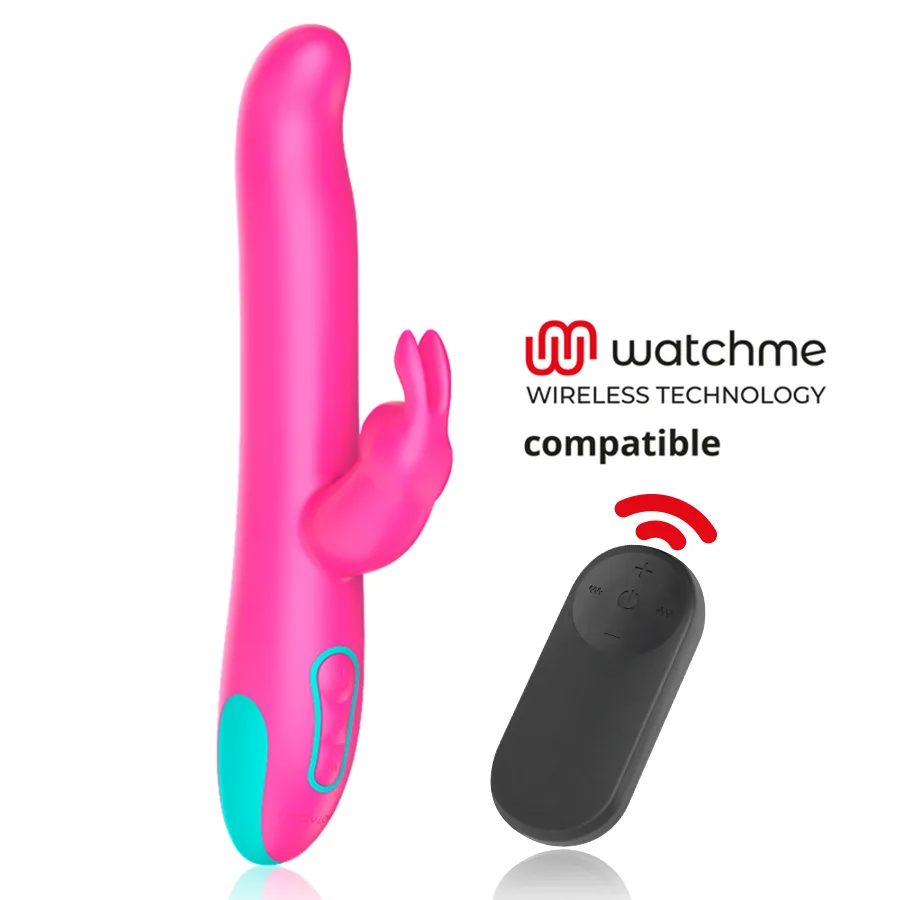 Happy Loky - Pluto Rabbit Vibrator & Rotator + Watchme Remote Control