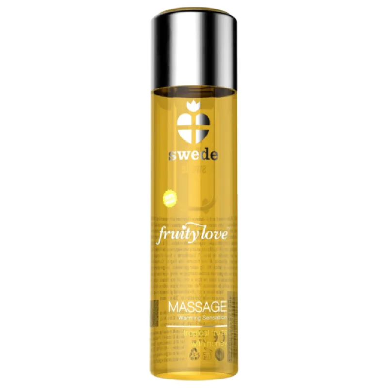 Swede - Fruity Love Warming Effect Massage Oil Tropical Fruity with Honey 120 ml.