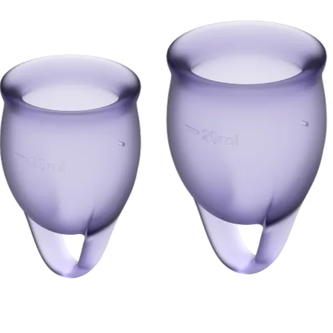 Satisfyer - Feel Confident Menstrual Cup Purple 15 + 20 ml