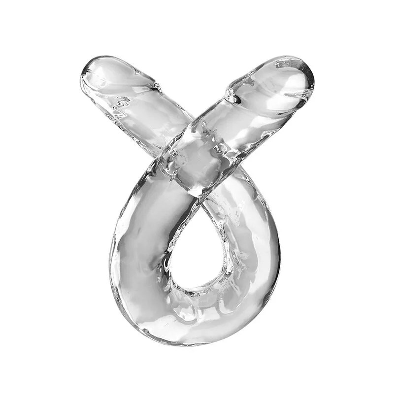 King Cock - Double Trouble Double Dildo 46 cm Clear