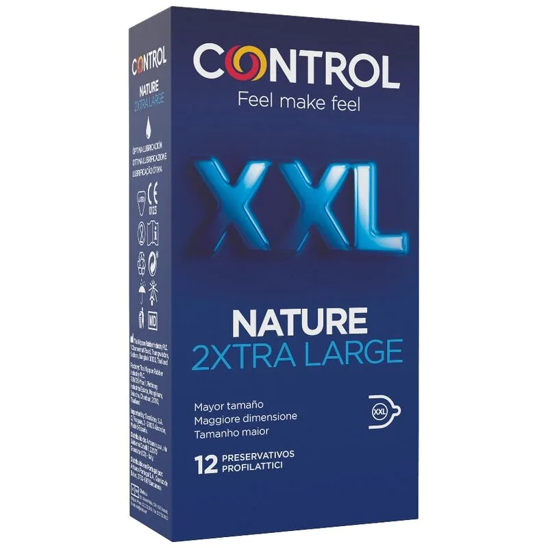 Control - Nature 2Xtra Large XXL Condoms - 12 Units