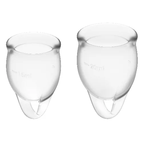 Satisfyer - Feel Confident Menstrual Cup Clear 15 + 20 ml