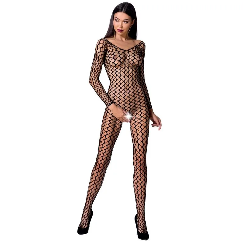 Passion - Woman Bs068 Bodystocking Black