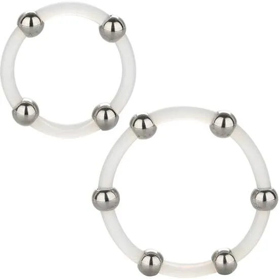 Calexotics - Steel Beaded Silicone Ring Set