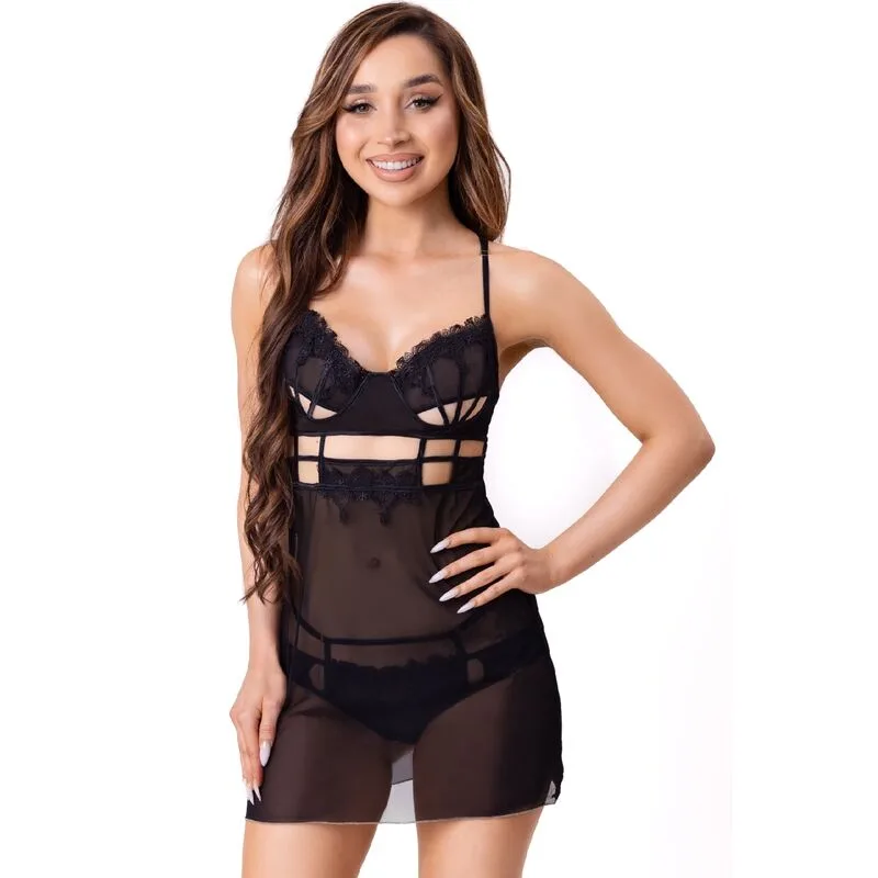 Livco Corsetti Fashion - Maia 20247 Babydoll + Thong Black