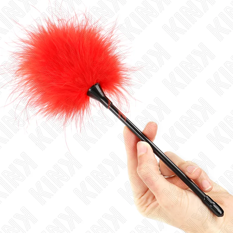 Kink - Red Tickle Feathers Used for the Bondage Kit 27 cm