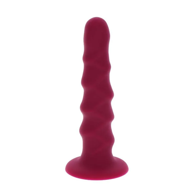 Get Real - Ribbed Dong 12 cm Red