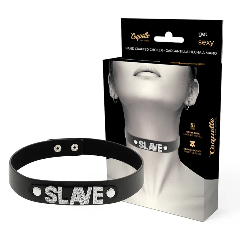Coquette Chic Desire - Slave Vegan Leather Choker