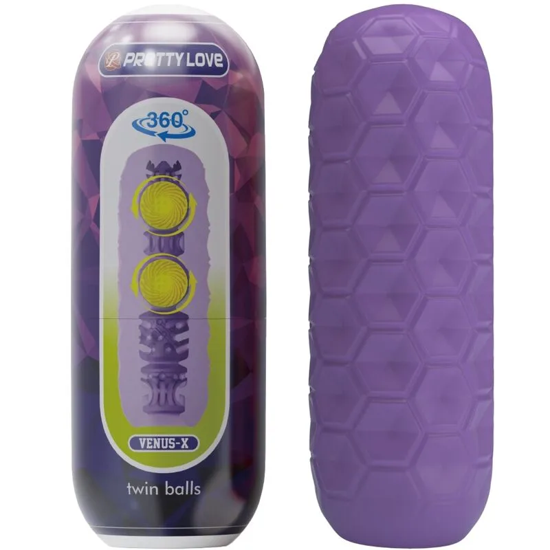 Pretty Love - Twin Balls Male Masturbator Purple