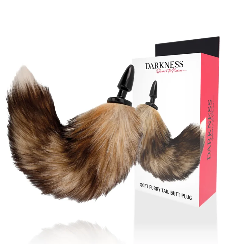 Darkness - Natural Tail with Silicone Anal Plug 10 cm
