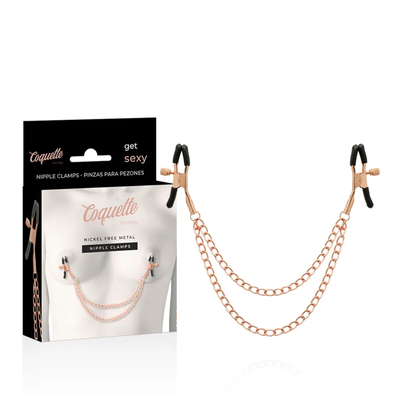 Coquette Chic Desire - Fantasy Metal Nipple Clips with Chain